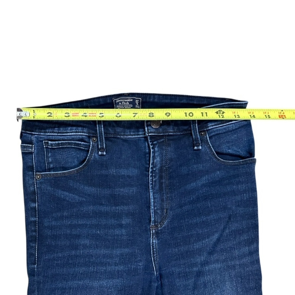 Abercrombie & Fitch Simone High Rise Super Skinny Jeans Dark Wash Size 27/4L - Picture 7 of 15